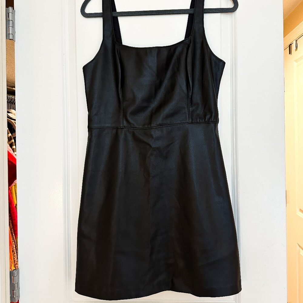 Abercrombie Black Faux Leather Mini Dress